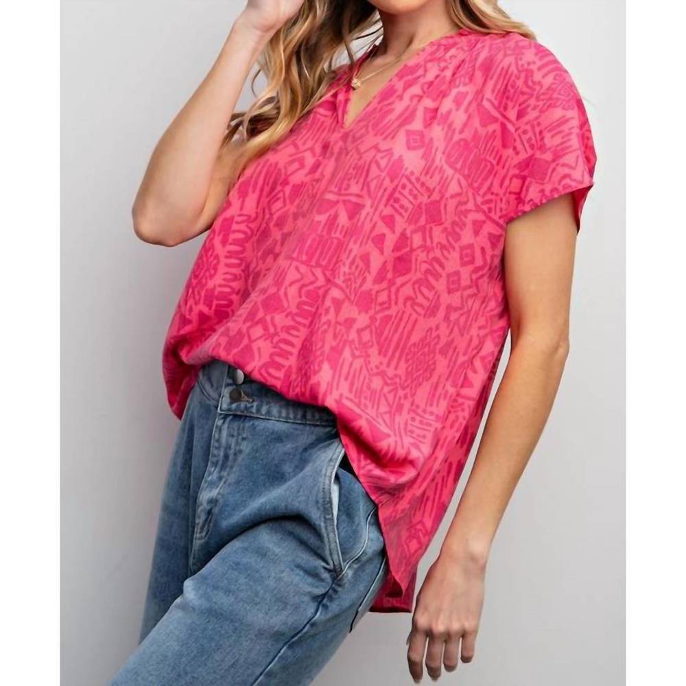 NEW EASEL the peach blossom top - plus in coral pink - Picture 3 of 4